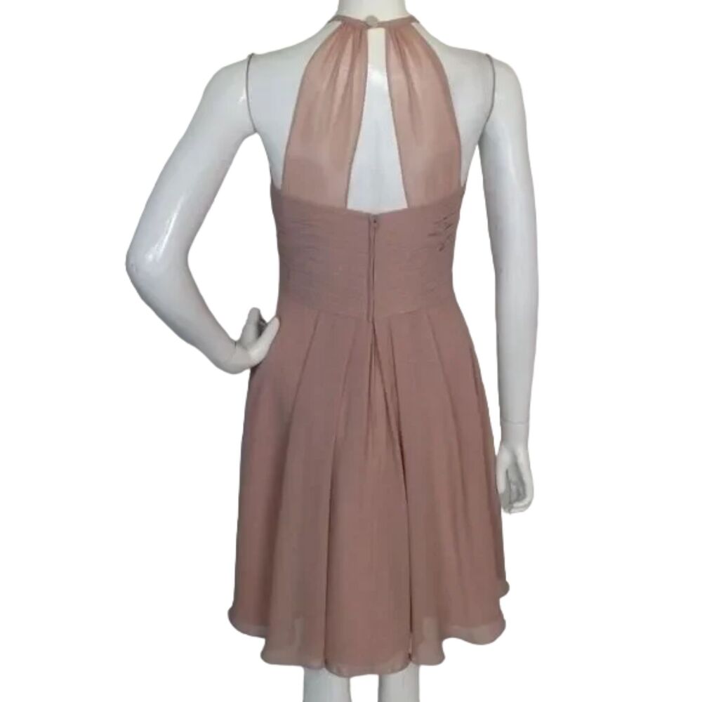 JJ'S HOUSE Dress, 2/XS, Pink, Party/Event, Pleated bust, Fit & Flare, Sleeveless - Picture 5 of 11
